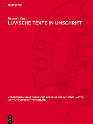 cover image of Luvische Texte in Umschrift